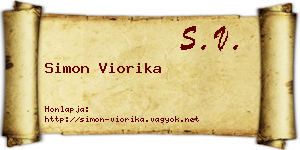 Simon Viorika névjegykártya